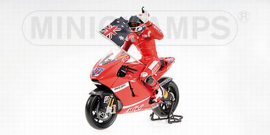 1:12 DUCATI DESMO 16 CASEY STONER WITH FIGURINE MOTO GP 2007 PHILIP ISLAND WORLD CHAMPION