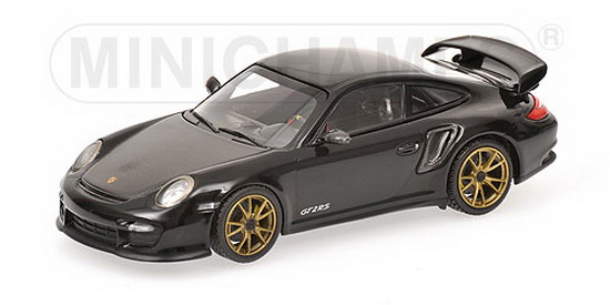 1:43 PORSCHE 911 ( 997 II ) GT2 RS 2010 BLACK  GOLD WHEELS