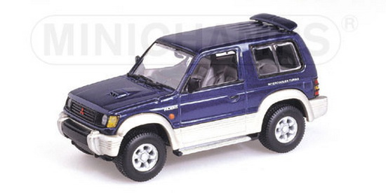 1:43 MITSUBISHI PAJERO SHORT WB 1991 BLUE METALLIC