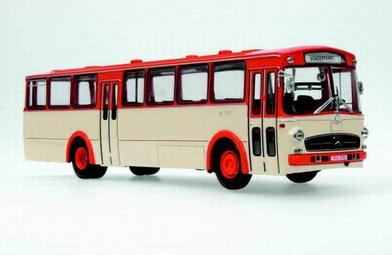 1:43 MERCEDES 0317K BUS ORANGE/CREAM