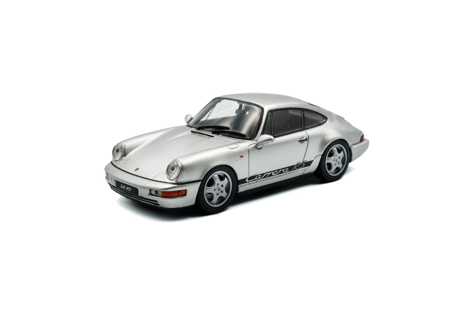 1:43 PORSCHE 911 (964) RS SILVER W/BLACK STRIPE 1994 - SOLIDO - S4312904