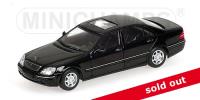 1:43 MERCEDES S CLASS 1998 BLACK -MINICHAMPS - 400036200