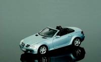 1:18 MERCEDES SLK MOVABLE ROOF 2004 SILVERBLUE METALLIC - MINICHAMPS - MC-100033130