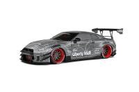 1:18 NISSAN GT-R (R35) W/ LIBERTY WALK BODY KIT 2.0 BLACK 2020 - SOLIDO - S1805810